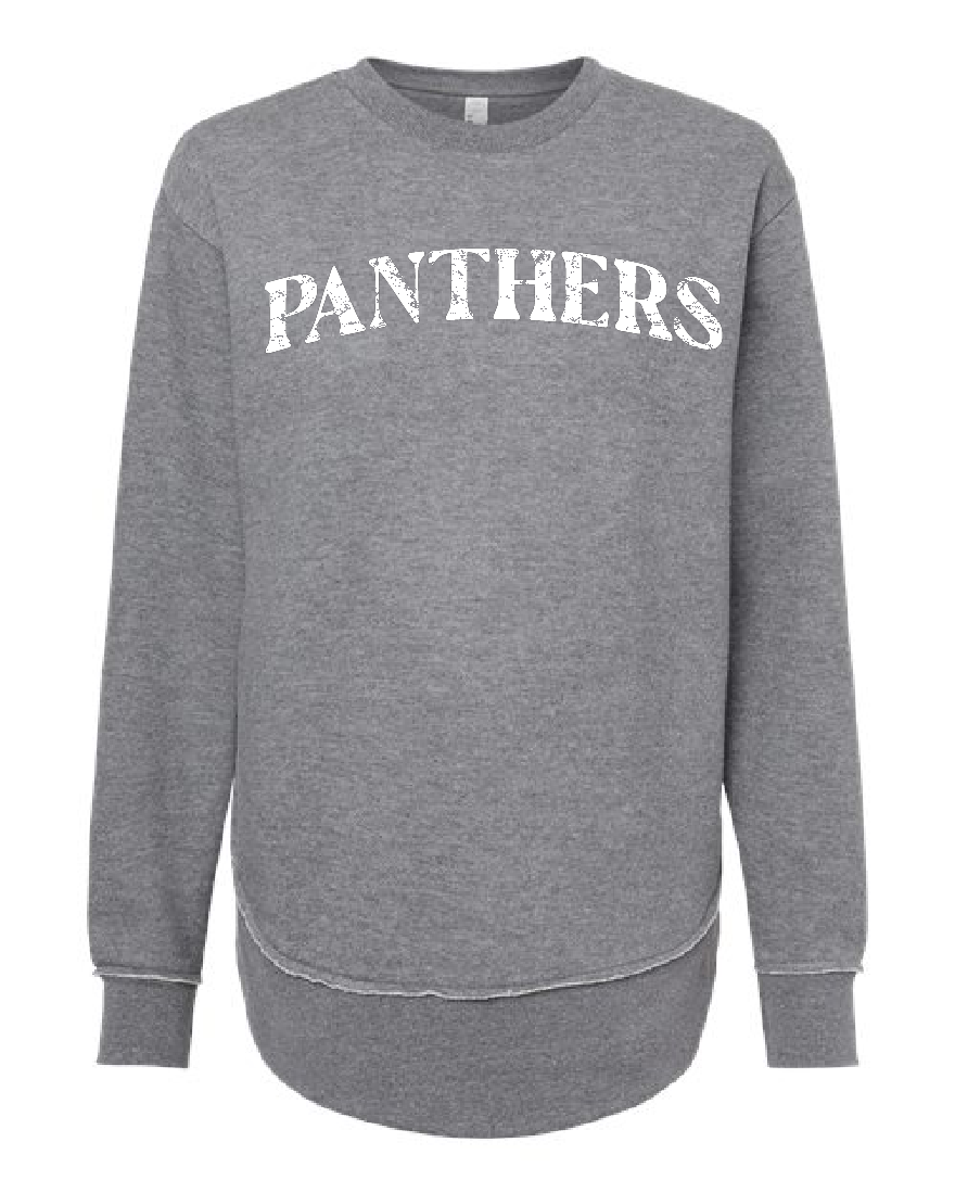 Women's Distressed Panthers Crewneck