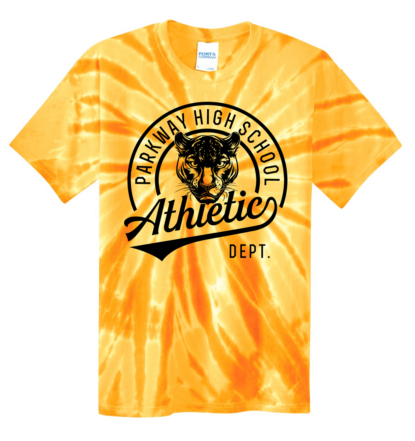 Tie Dye Parkway High School Athletic Dept Tee